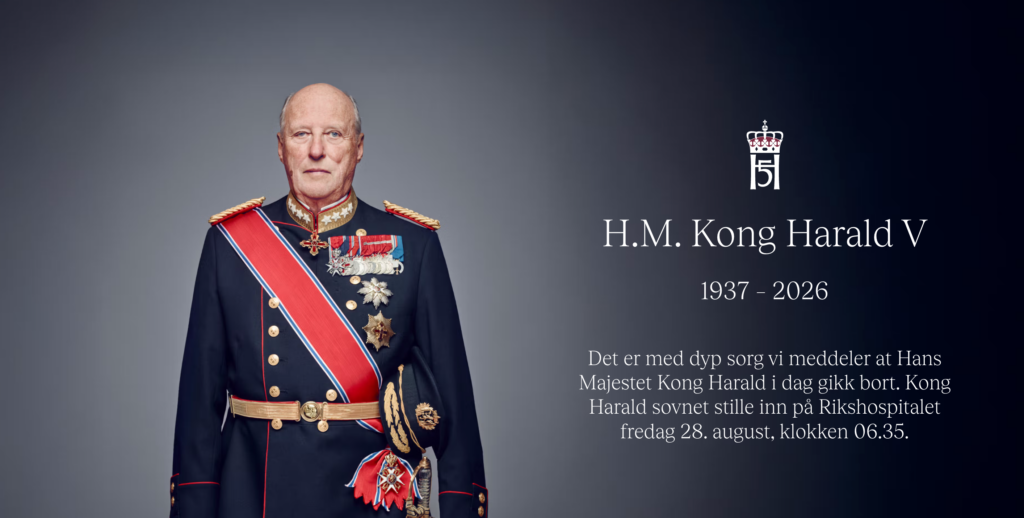 Kong Harald. Slottets meddelelse.